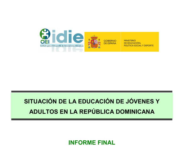 Oei República Dominicana Publicaciones Estado Situacional De La Educación De Jóvenes Y
